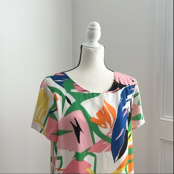SHE + SKY | Tropical Print Dress | Size 10 - Picture 4 of 13